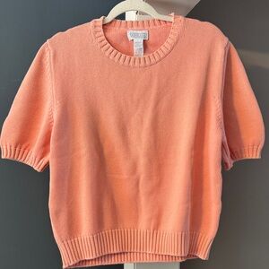 Vintage Lands' End Vibrant Coral Sweater